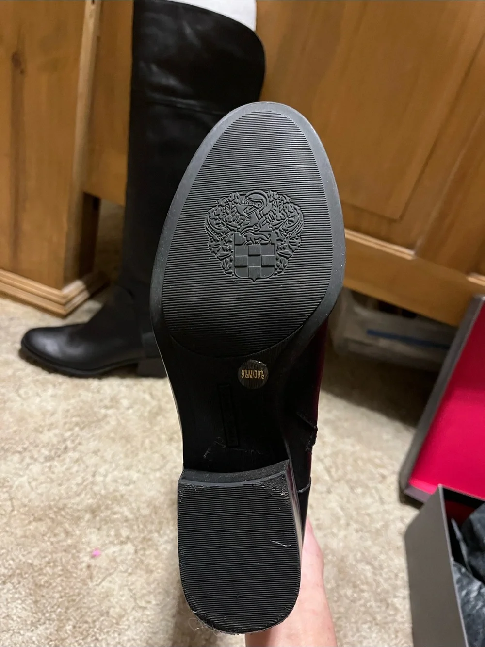 Vince Camuto Black/Black VC-BRIELLA Boot Box